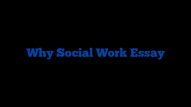 why social work essay