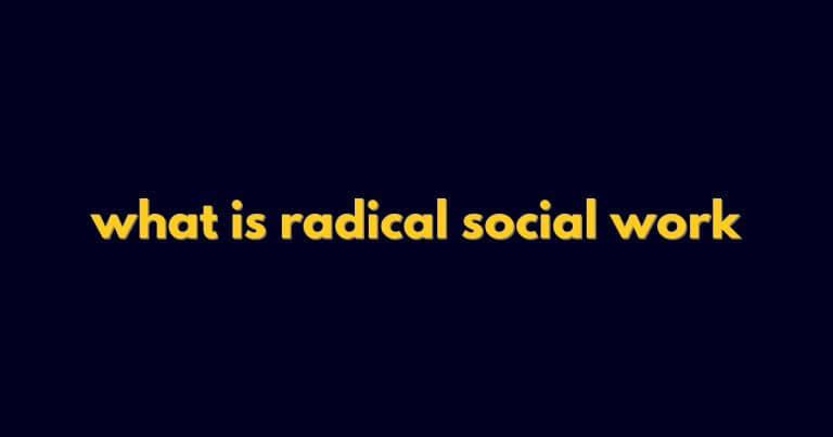 what is radical social work