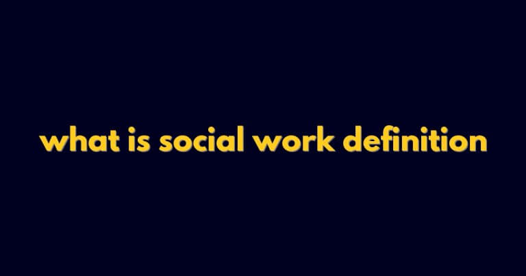 what is social work definition